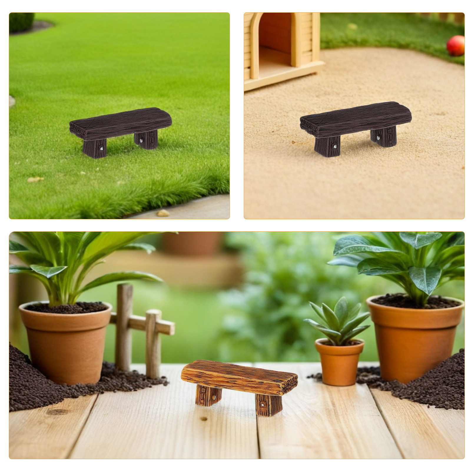 12 Adet Minyatür Reçine Bank,  - Bonsai Garden Landscape Design incelemesi ve fiyatı