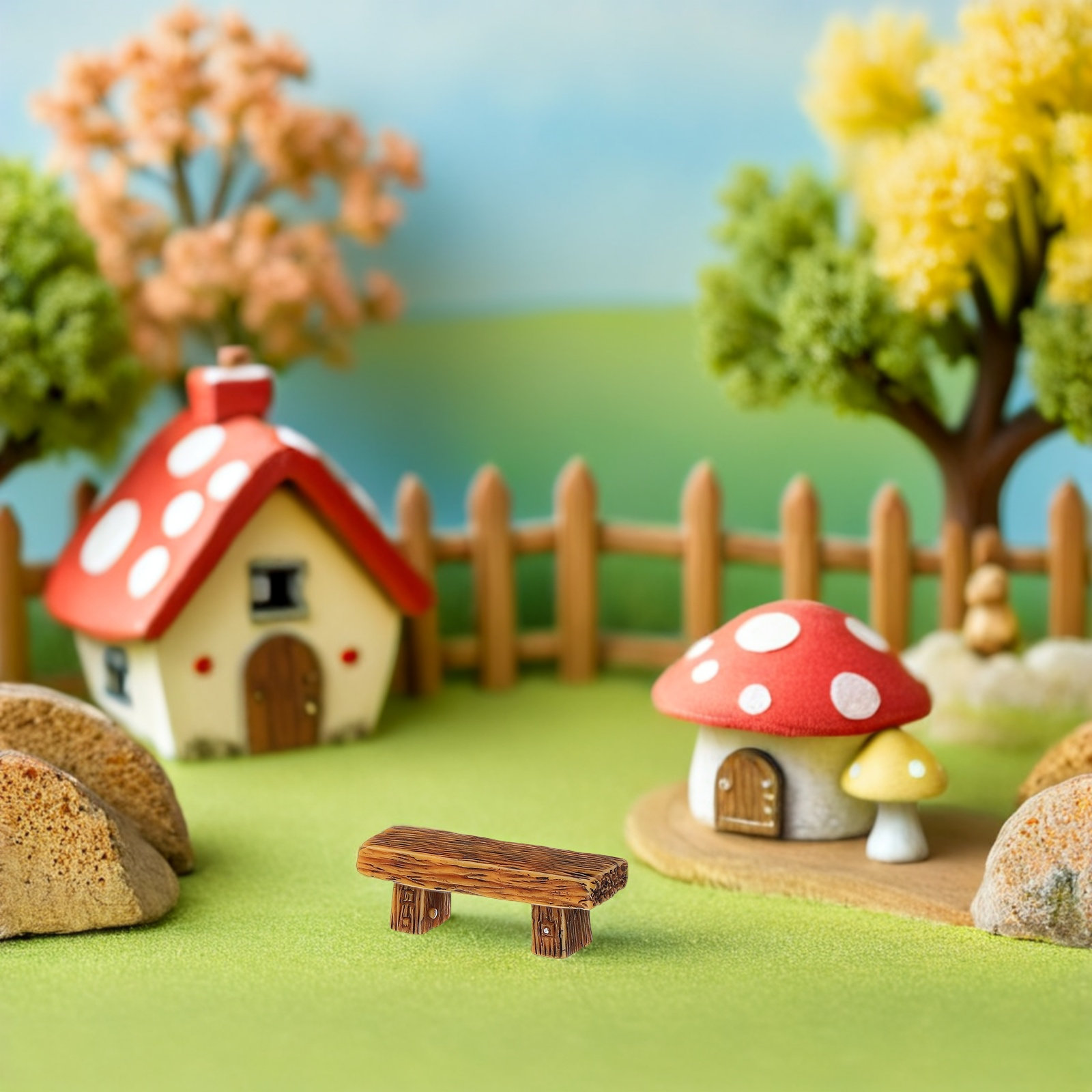 12 Adet Minyatür Reçine Bank,  - Bonsai Garden Landscape Design incelemesi ve fiyatı