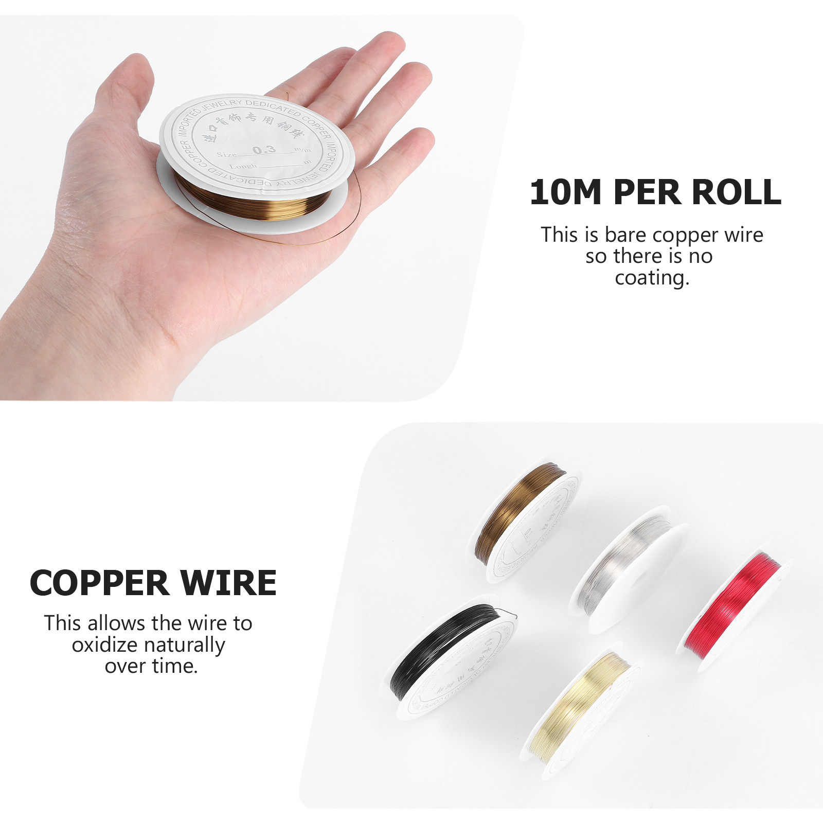 5 Rulo Bakır Tel, Takı Malzeme - Copper Wire Roll incelemesi ve fiyatı